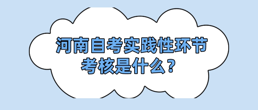 河南自考实践性环节考核是什么？