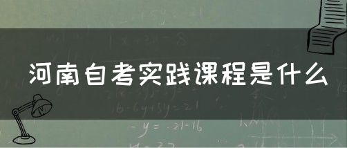 河南自考实践课程是什么